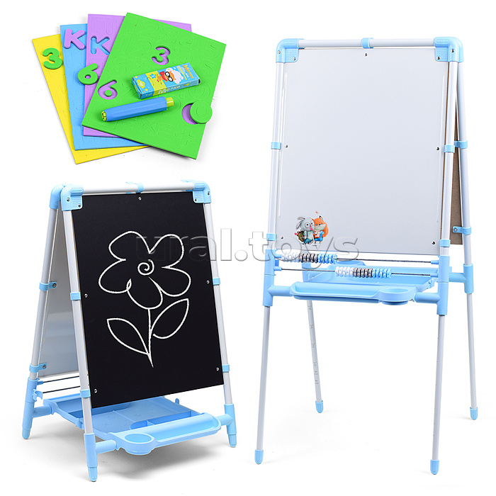 Доска знаний-мольберт 2 двусторонний (голубой-2)