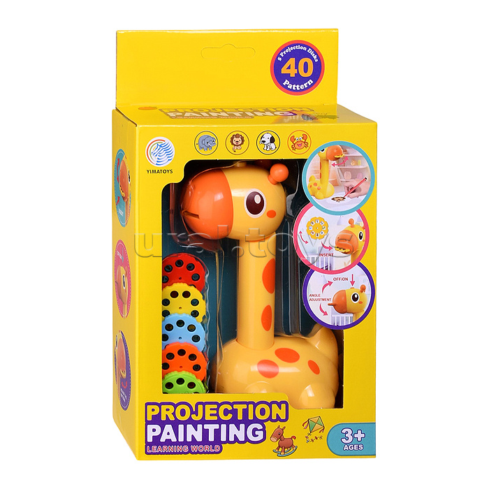 Проектор-доска для рисования "Жираф" в коробке