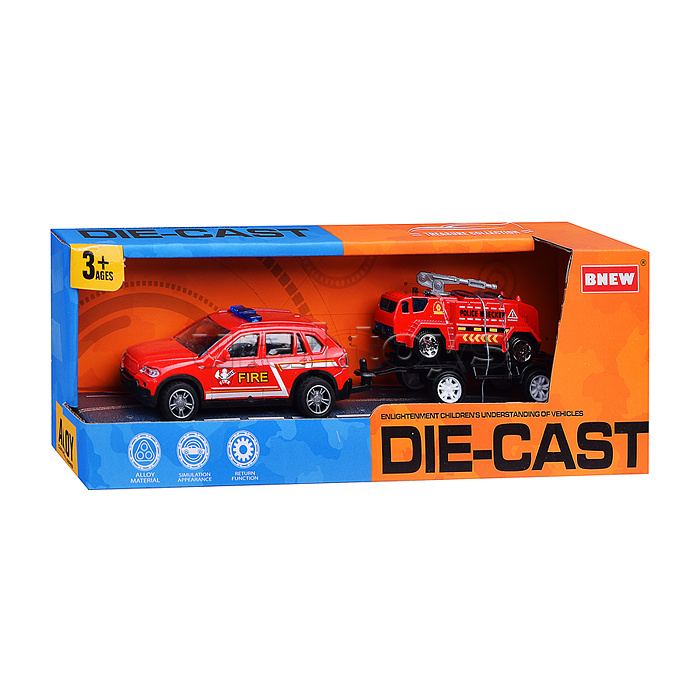 Машина "Городская служба пожарной охраны" металл, в коробке