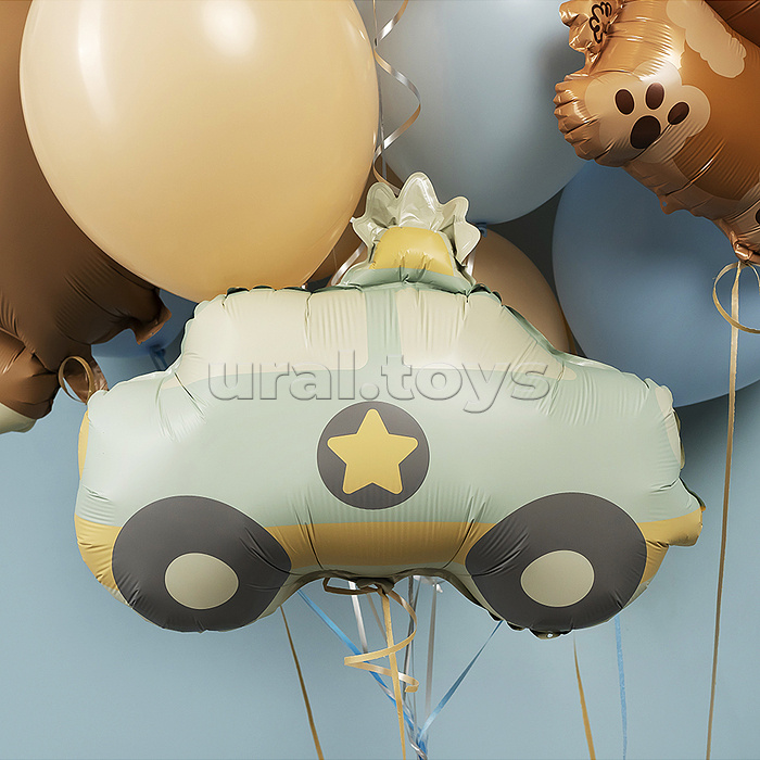 Шар (22''/56 см) Фигура, Полицейская машина, Сатин, 1 шт. в уп.