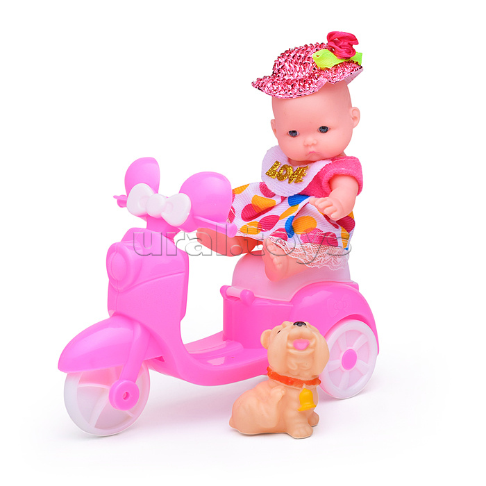 Кукла с мотоциклом и аксессуарами, пакете