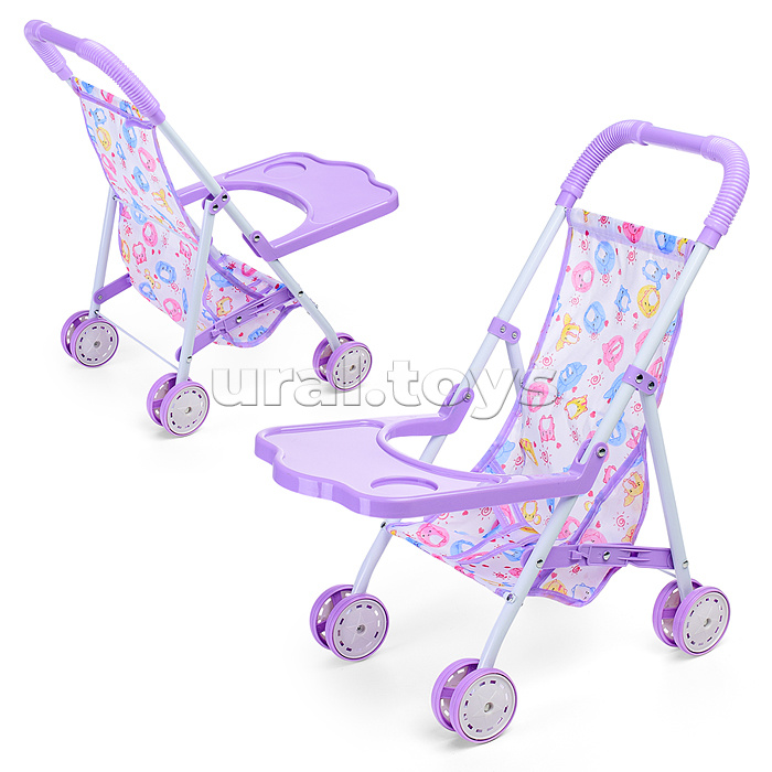 Коляска для кукол (металлическая, складная, прогулочная, цвет в ассортименте)