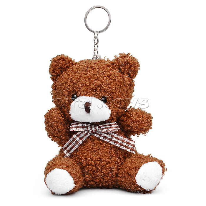 Мягкая игрушка-брелок "Медведь с бантиком" 10 см.