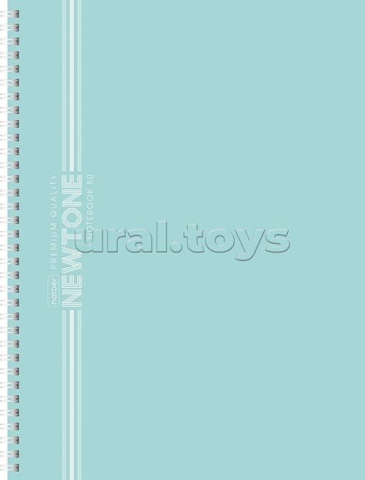 Тетрадь 80л. А4 клетка "Зеленый нефрит" на гребне Soft-touch NEWtone Pastel Premium