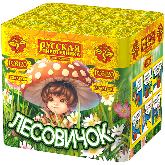 
Батарея салютов "Лесовичок" (0,7" х 8 залп.) * в кор. 40 шт. Срок до 01.04.28