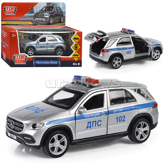 Машина металл Hyundai Creta Полиция, 12 см, (свет+звук) инерц., в коробке