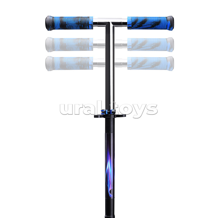 Самокат 2-х кол., синий, d 200 мм., PU, в коробке