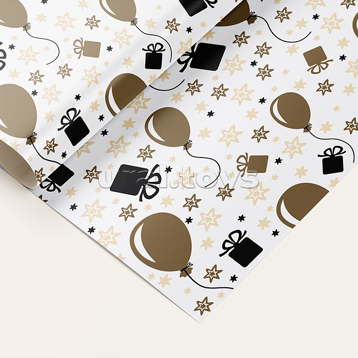 Упаковочная бумага. Современная коллекция, в ассортименте (70х100, 10л, 5+0, 5 диз )