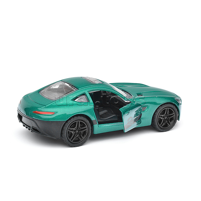 Изумрудная инерционная машинка люкс с принтом die-cast, 1:32, открывающиеся двери Изумрудная инерционная машинка люкс с принтом die-cast, 1:32, открывающиеся двери