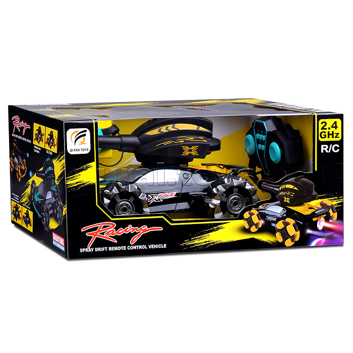 Машина "Буря-2" с пушкой и паром, на р/у 27 MHz, в коробке