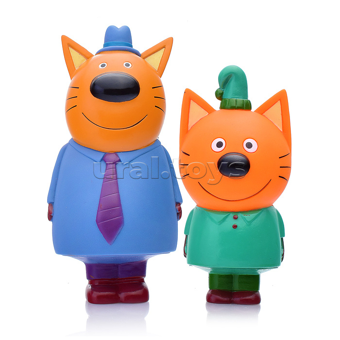 Игрушка для ванны "Три Кота. Папа Кот и Компот" 2 шт. в сетке