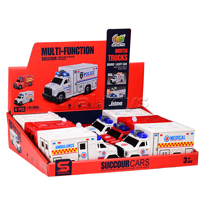 Машина "Служебное авто" 1:20 (свет, звук) в коробке