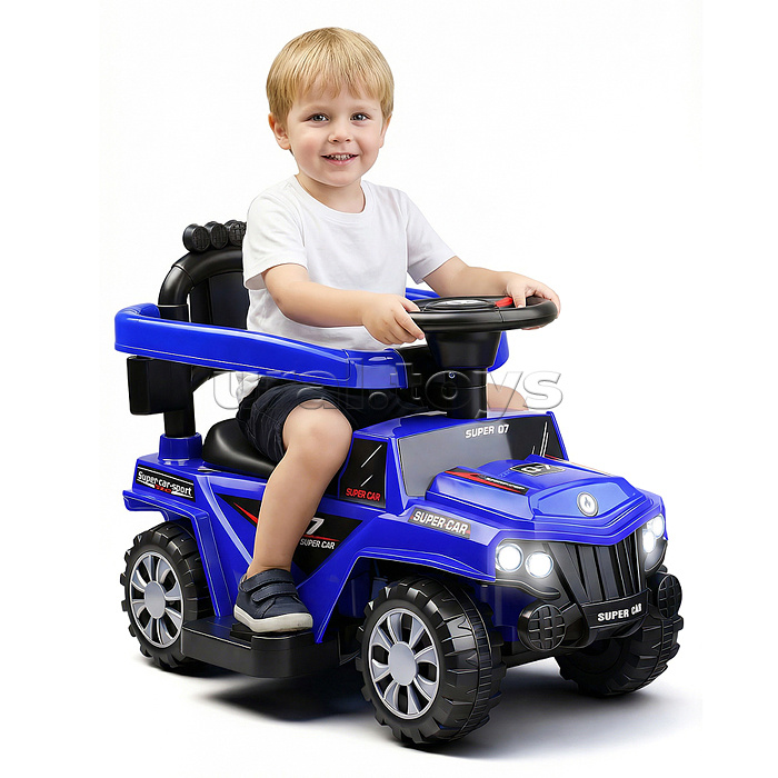 Каталка детская-электромобиль "Машина" (цвет синий)