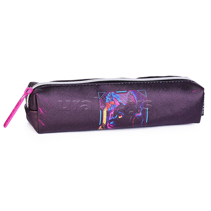 Пенал "Label. Cyber Cat" 21x4x4 см, прямоугольный для 40 предметов, на молнии, искусственная кожа до -40C с антивандальной фактурой, с подкладом Пенал "Label. Cyber Cat" 21x4x4 см, прямоугольный для 40 предметов, на молнии, искусственная кожа до -40C с антивандальной фактурой, с подкладом
