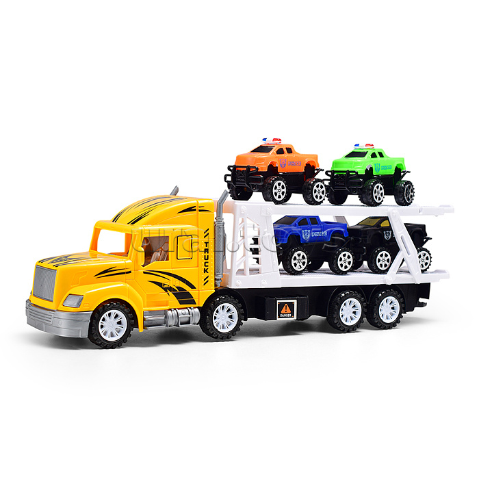 Автовоз "Мега сила" с полицейскими внедорожниками, под колпаком