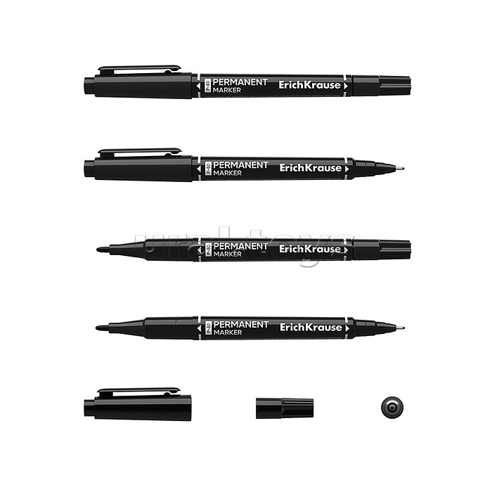 Маркер перманентный двухсторонний чёрный  Double P-80,