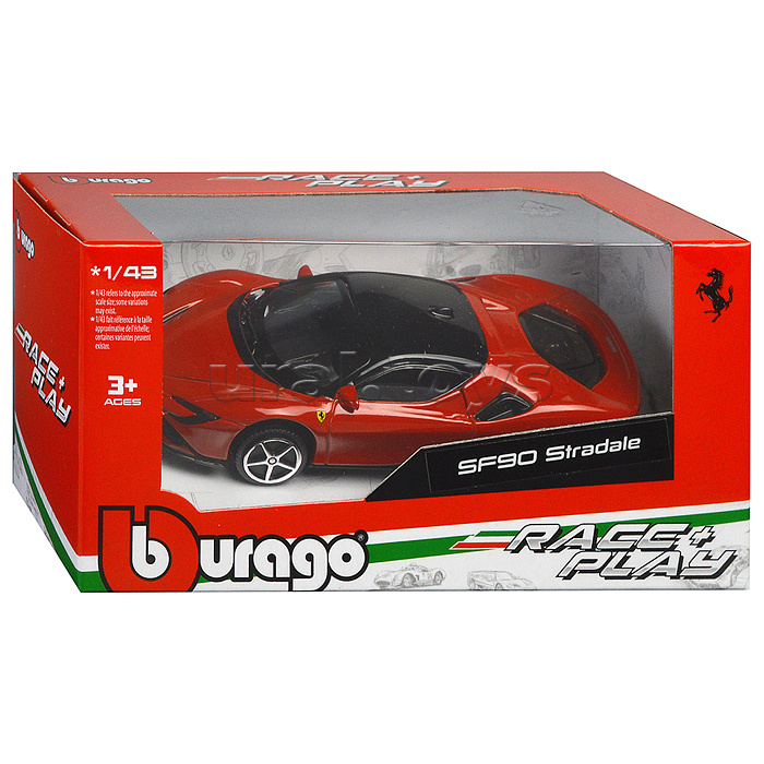 Машинка die-cast Ferrari Race&Play, красная №2, 1:43 Машинка die-cast Ferrari Race&Play, красная №2, 1:43