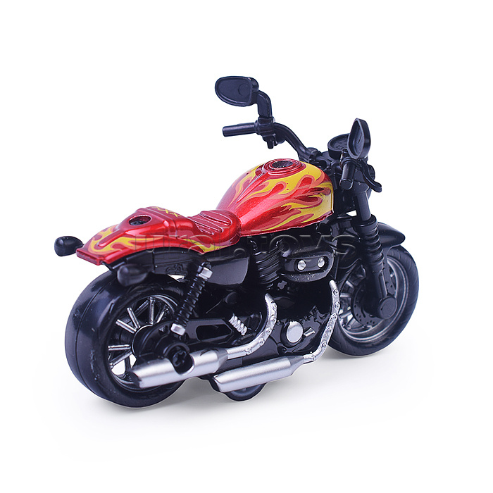 Модель металл Чоппер 9 см, (руль) инерц., ассорт цвет.