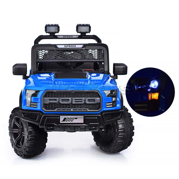 Электромобиль "Круиз" на аккумуляторе, с р/у управлением, в коробке (синий)