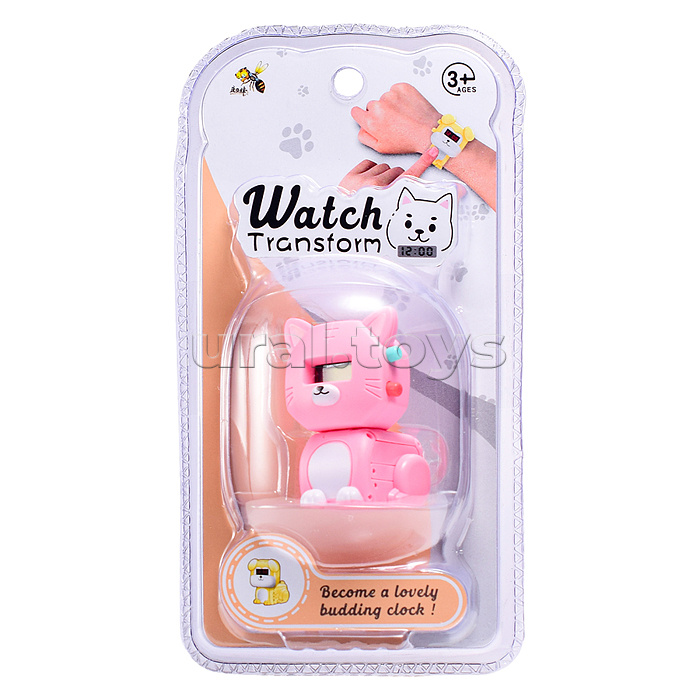 Игрушечные часы, на батарейках (цвет в ассортименте) на листе