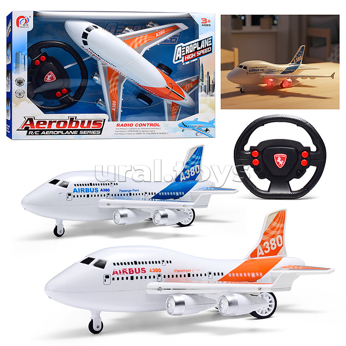 Самолет "Боинг-2" р/у, 27 MHz, свет, аккум, в коробке