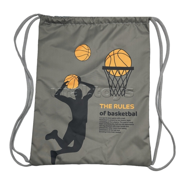 Мешок для обуви "Баскетбол" 1 отделение, 370х470мм, петля для подвеса, полиэстер, 210 ден