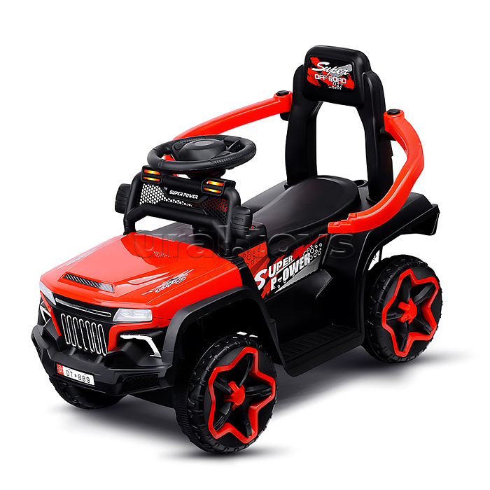 Электромобиль детский "Супер авто" (цвет красный)