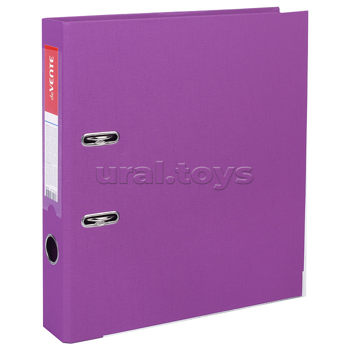 Папка с арочным механизмом A4 50 мм PP двусторонний разобранная, металлическая окантовка, запечатка форзаца, наварной карман с этикеткой, фиолетовая