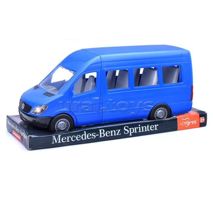 Автомобиль "Mercedes Sprinter" пасажирский (синий) на планшетке