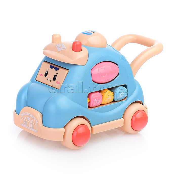 Машинка-бизиборд "Распознавание цветов и форм" в коробке