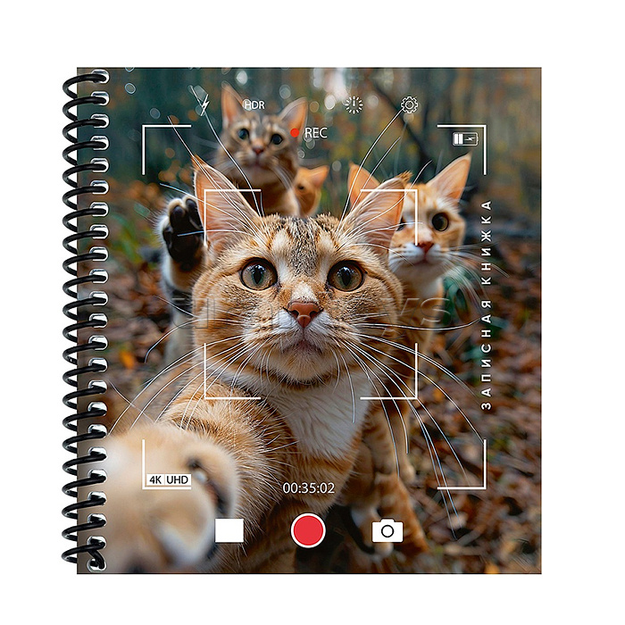 Записная книжка А6 80л. "Котики в объективе камеры" Записная книжка А6 80л. "Котики в объективе камеры"