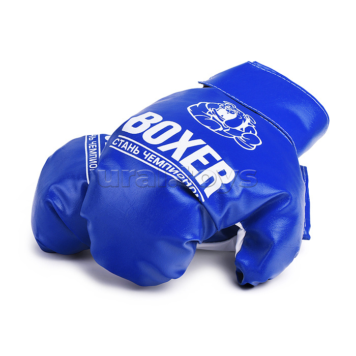 Детские игровые боксёрские перчатки (синий)