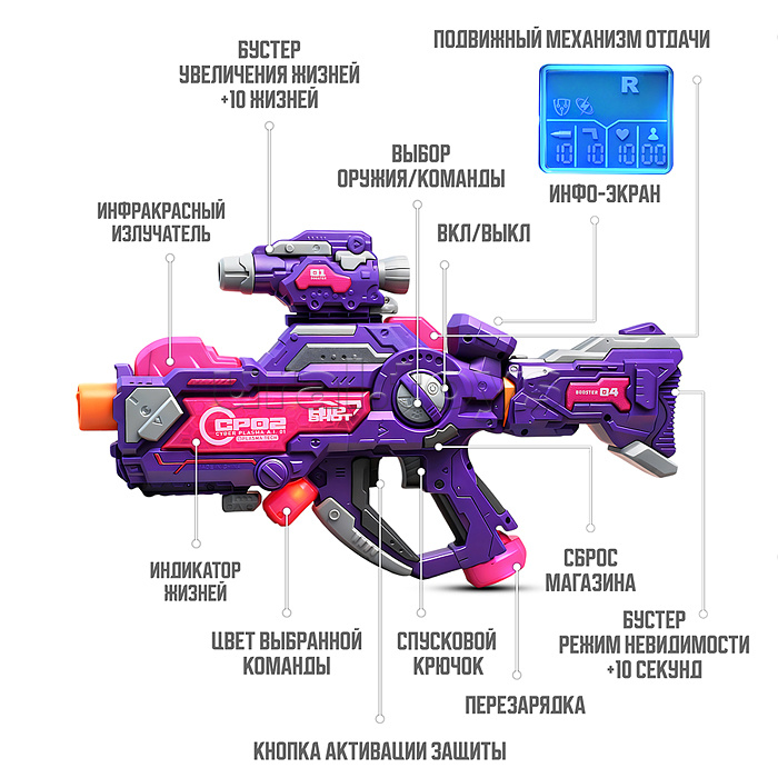 Набор оружия "Космический бой" в коробке