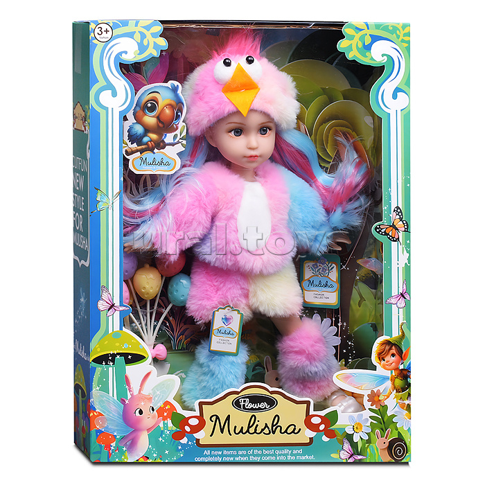 Кукла "Милла" в костюме цыпленка, в коробке