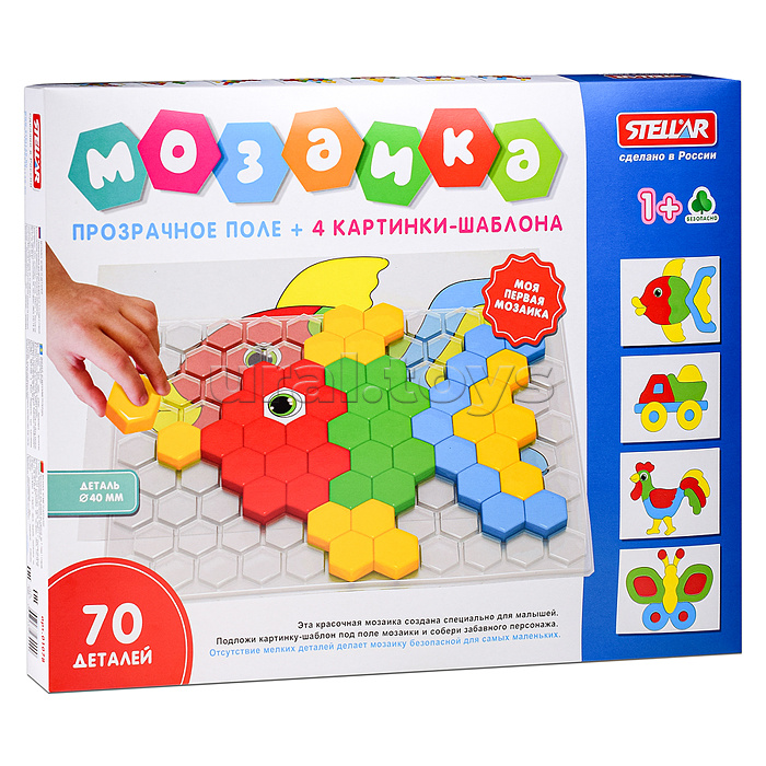 Мозаика (диаметр 40мм/70 деталей) с прозрачным полем