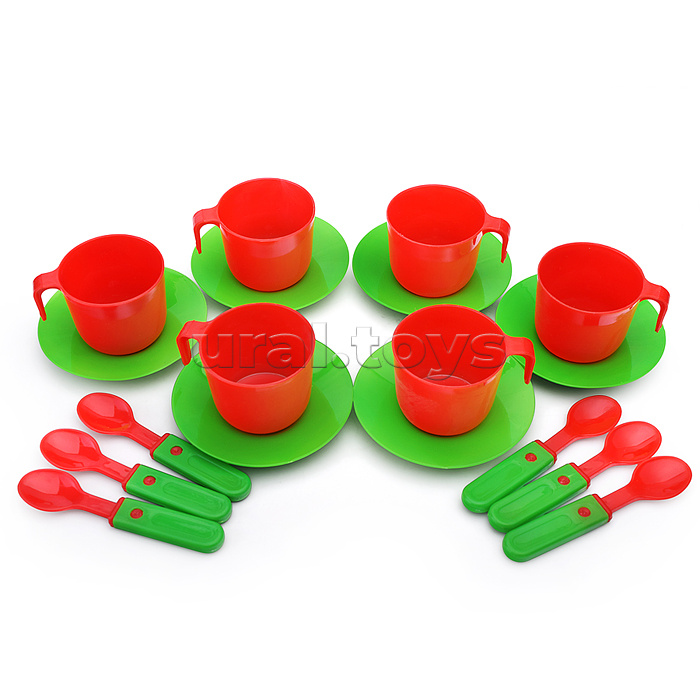 Набор "Шеф-повар" (20 предметов) (фартук, колпак,посуда) красный