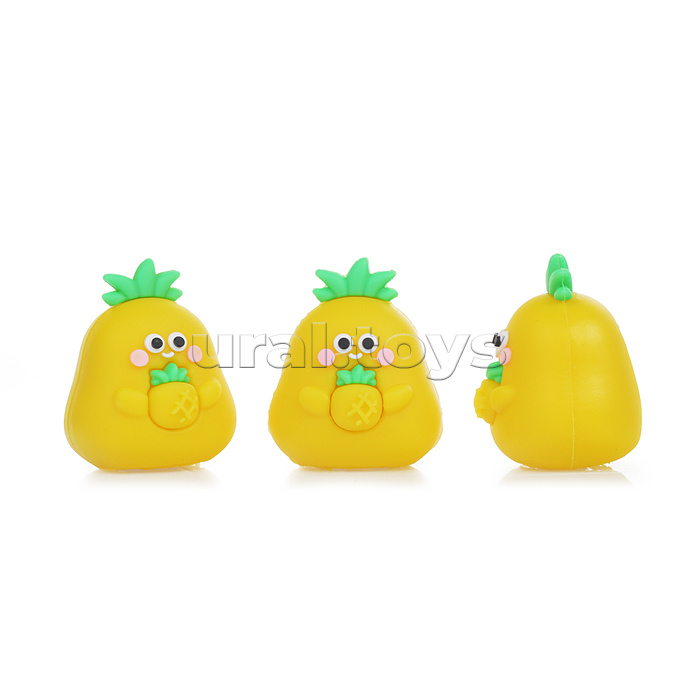 Точилка для карандашей "Pineapple" 31x33x40 мм, 1 отверстие, пластиковая с покрытием Soft T