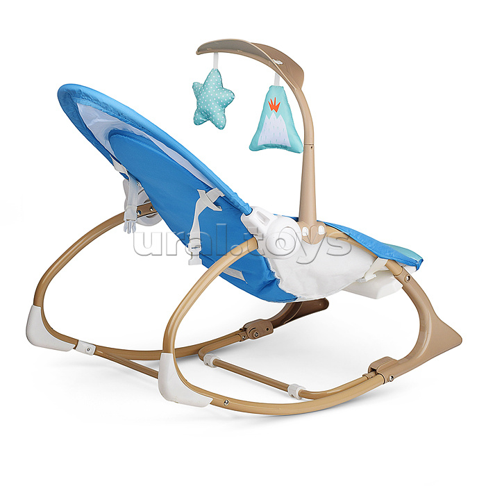 Шезлонг детский "Динозаврики" музыка, вибрация, в коробке