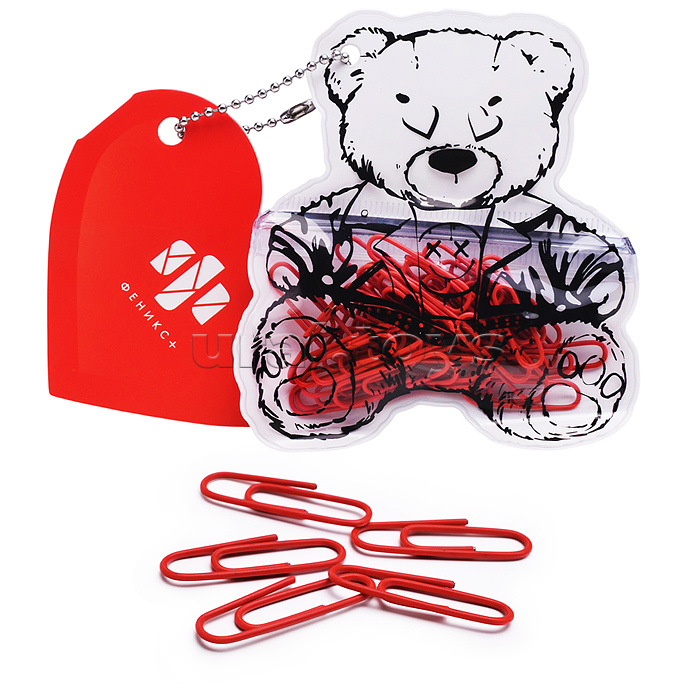 Скрепки канцелярские "Плюшевый мишка" (40 шт. в наборе)