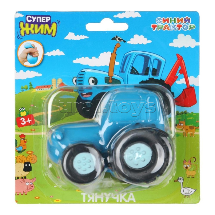 Игрушка - антистресс тянучка "Синий трактор" с воздухом, 8 см, блистер, Супер Жим Игрушка - антистресс тянучка "Синий трактор" с воздухом, 8 см, блистер, Супер Жим