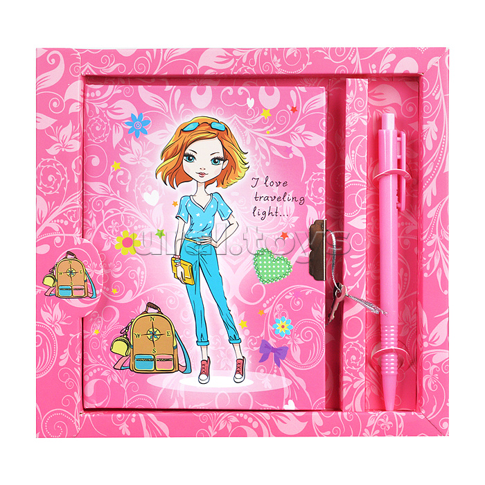 Набор подарочный "Девочки" в комплекте: блокнот 11 x 15 см 48 л., ручка шариковая