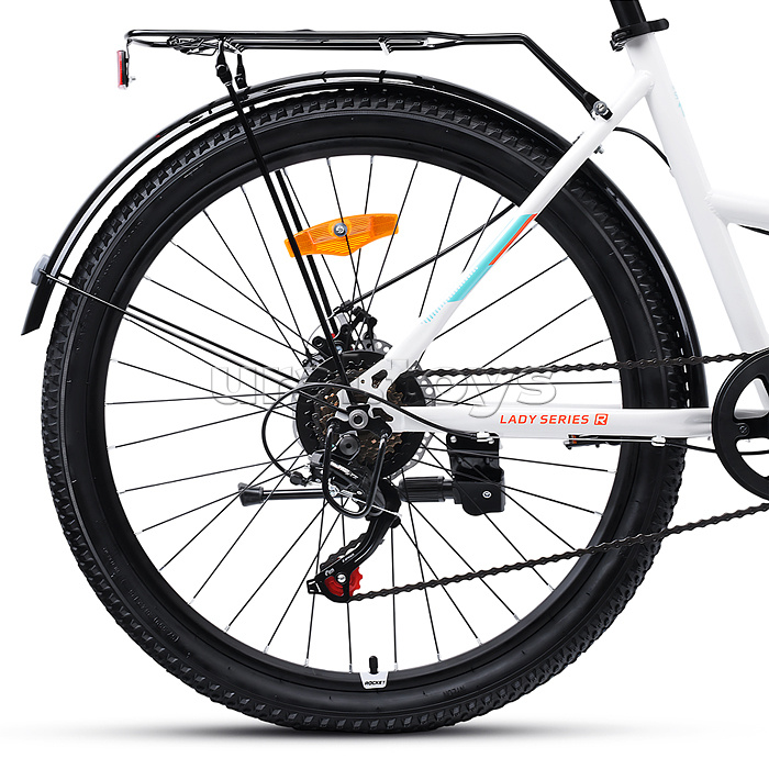 Велосипед 26" Rocket lady Steel 26, цвет белый/бирюзовый, размер 17"