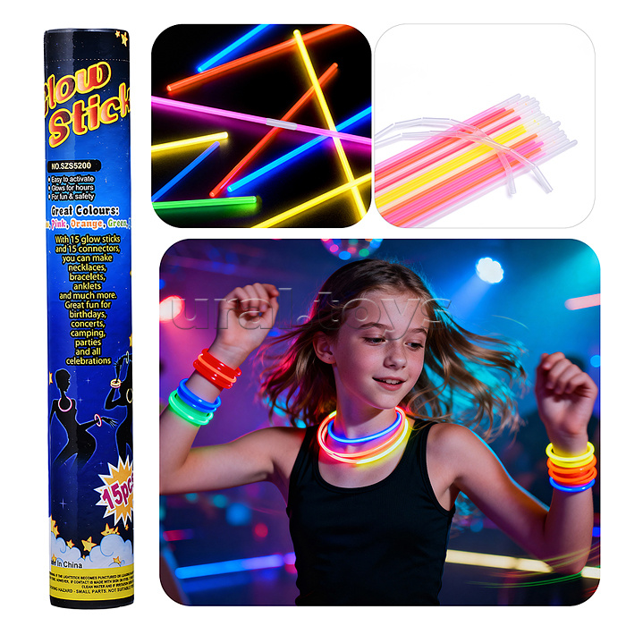 Набор палочек светящихся (15 шт)