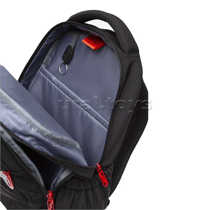 Рюкзак "Zoom. Game Monster" школьный 38x30x19 см (16 л) 550 г, плотный износостойкий полиэстер с водоотталкивающей пропиткой, 1 отделение на молнии с уплотненным отделением для ноутбука до 15 дюймов и книг, 2 передних отделения на молнии, 1 передний карма