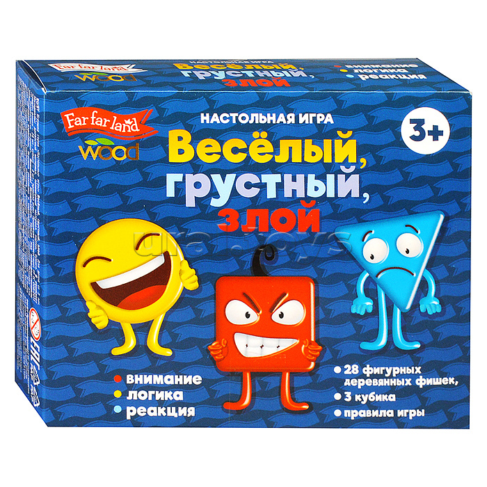Игра настольная деревянная "Веселый,грустный,злой" Far farland Wood