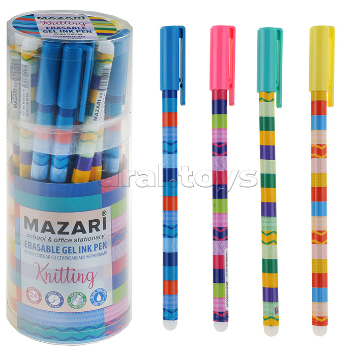 Ручка гелевая  синяя со стираемыми чернилами Knitting,  игольчат пиш.узел 0.5мм, термочувствительн.