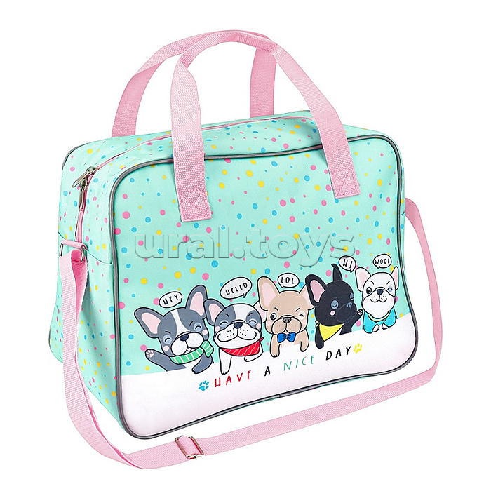 Сумка для спорта "HAPPY DOGS" ментол 38x29x20 см Сумка для спорта "HAPPY DOGS" ментол 38x29x20 см