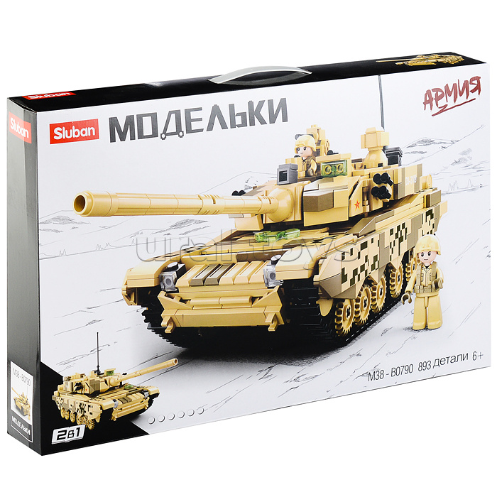 Конструктор "Китайский боевой танк" (893 дет.) в коробке