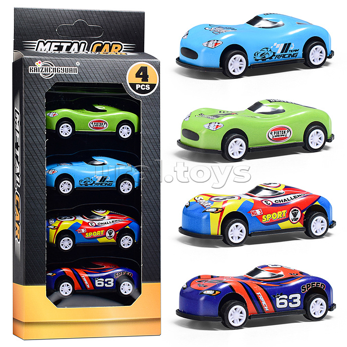Набор машин "Вспышка скорости" металл, в коробке