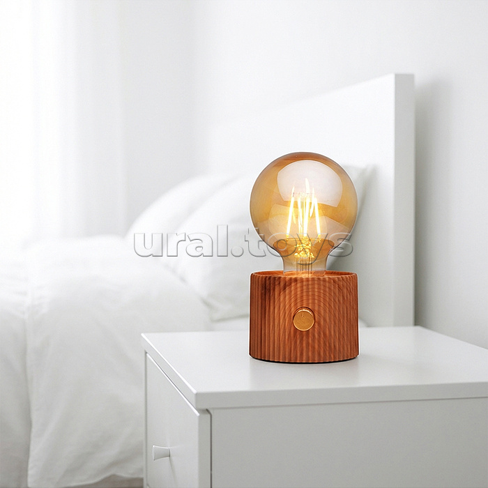 Светильник "Лампочка" (цвет коричневый) в коробке